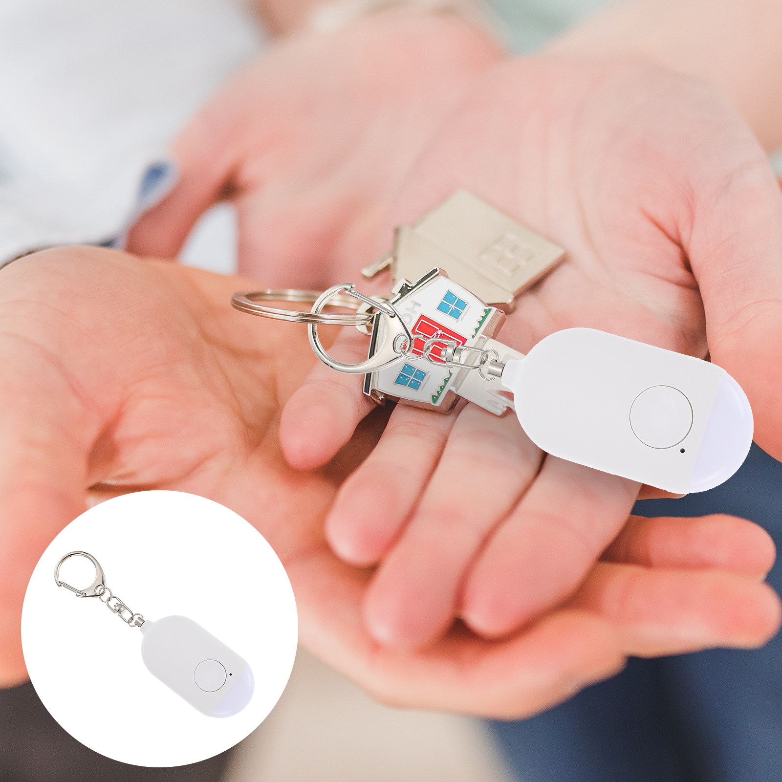 Personal Alarm Keychain - جهاز إنذار شخصي قابل لإعادة الشحن،