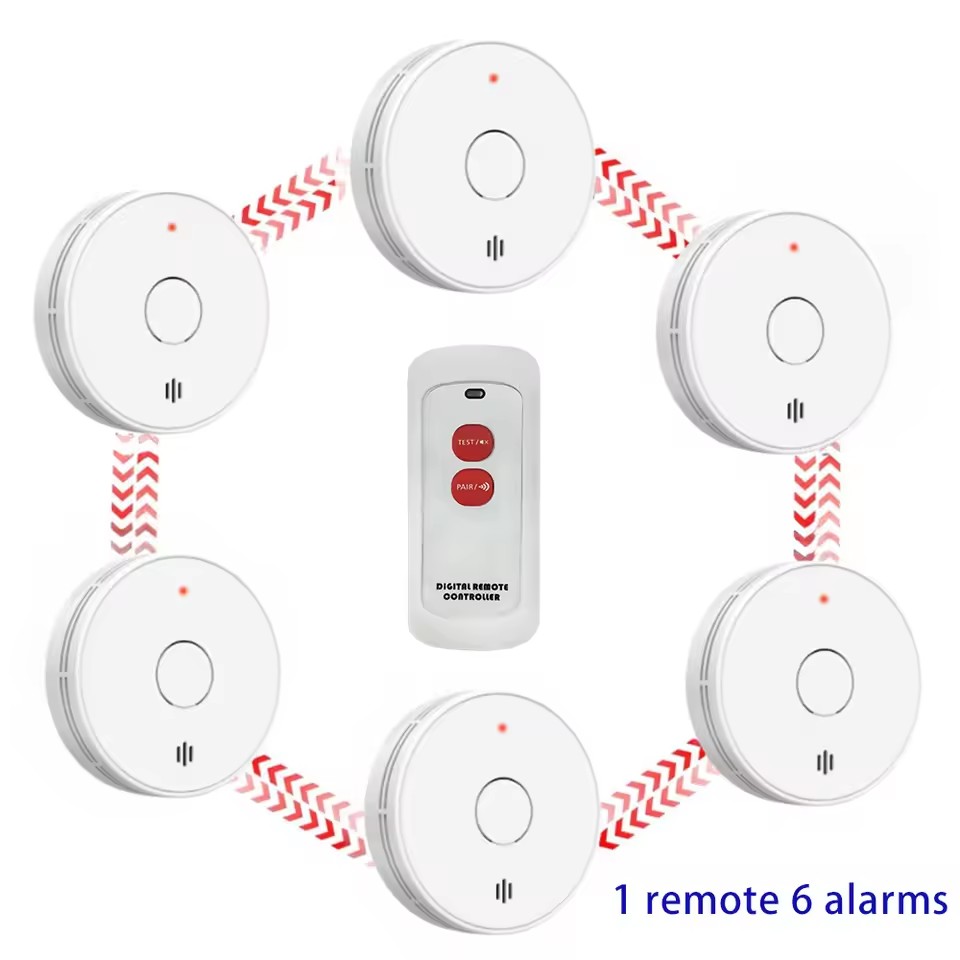 Smoke Detector Interconnected - كاشف الدخان المترابط ببطارية 10 سنوات