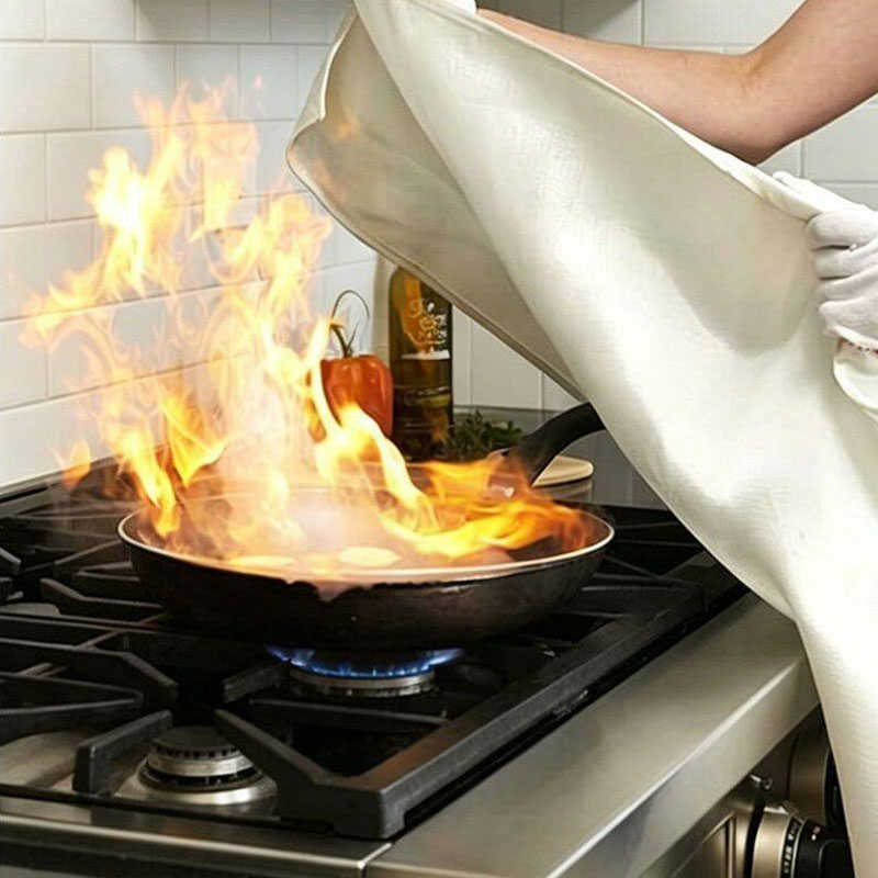 Fire Blanket Kitchen - بطانية إطفاء من الألياف الزجاجية مقاومة
