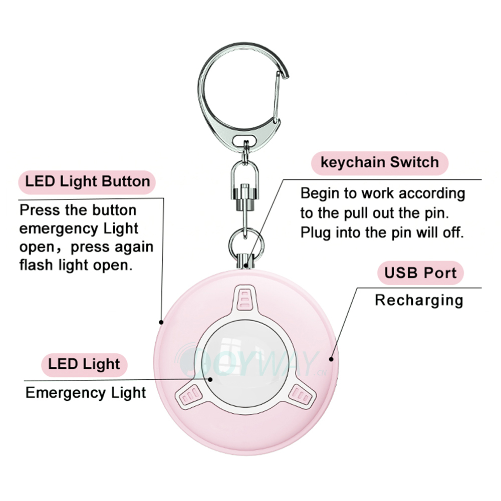 JOYWAY جديد شخصي 130dB صفارة ا - مراجعة Personal Alarm Keychain وسعره