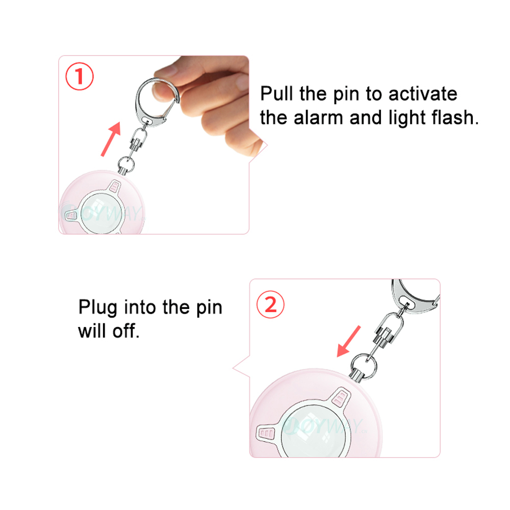 JOYWAY جديد شخصي 130dB صفارة ا - مراجعة Personal Alarm Keychain وسعره